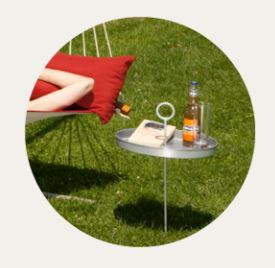 Hängematten-Tisch "Mesero", pulverbeschichteter Stahl