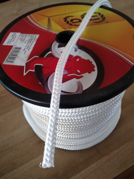 Seil Polypropylen 10 mm, weiss, 16-fach geflochten